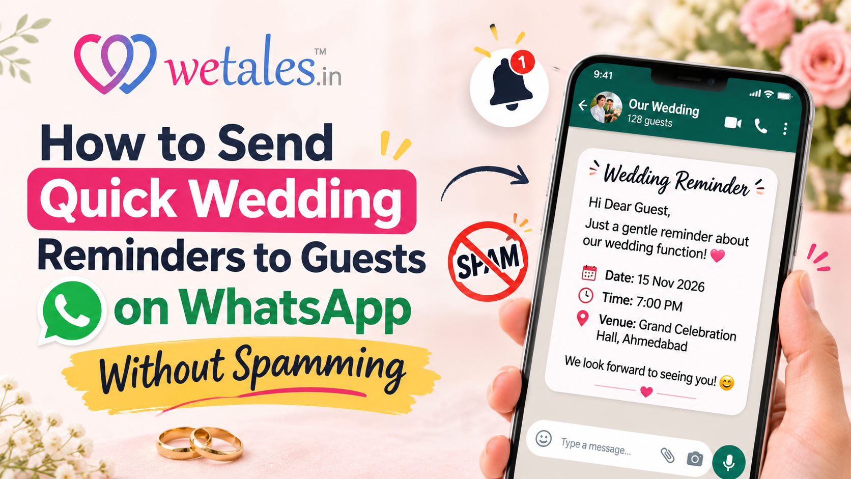 How to Send Quick Wedding Reminders to Guests on WhatsApp Without Spamming